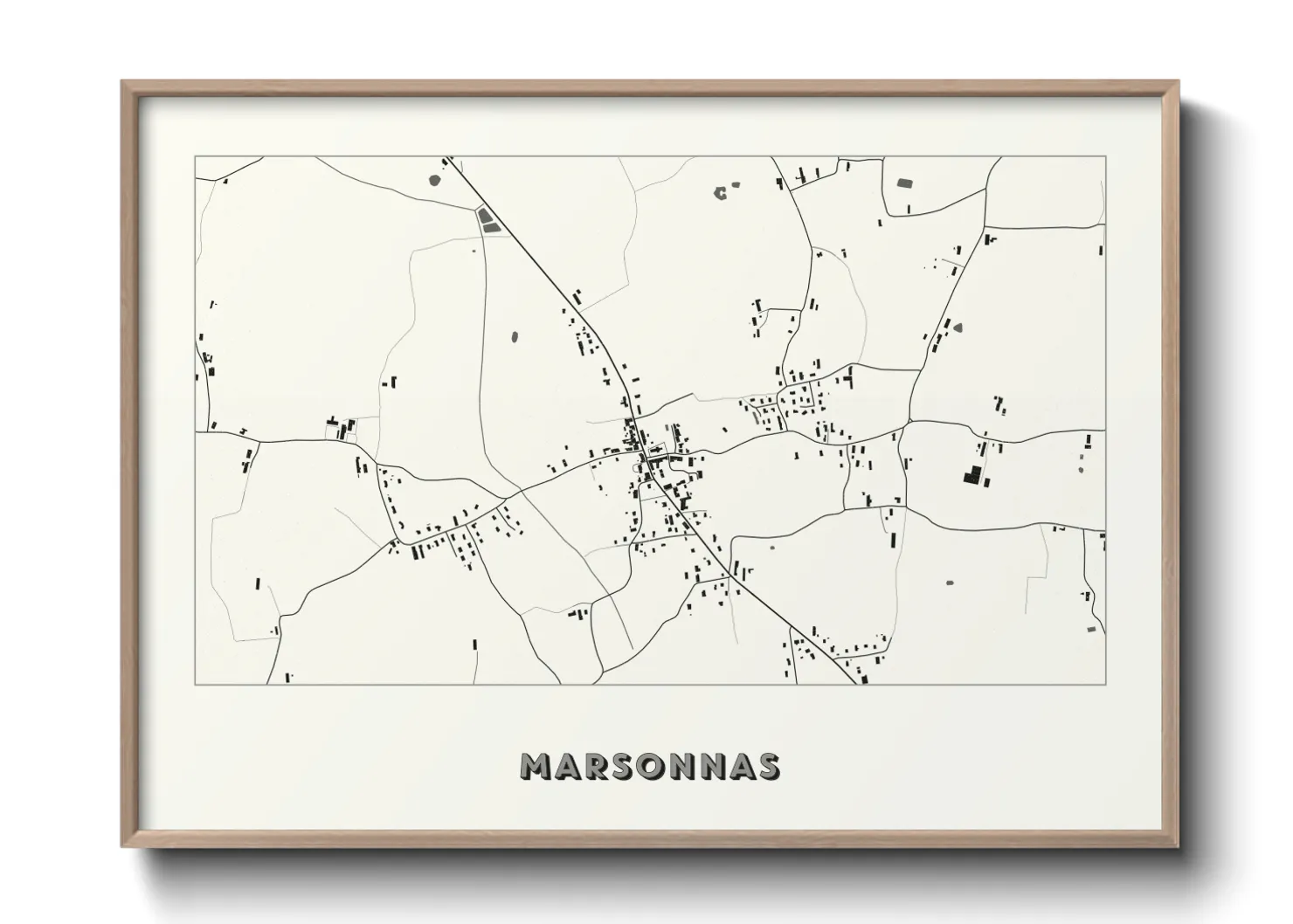 Une affiche de carte sur Marsonnas