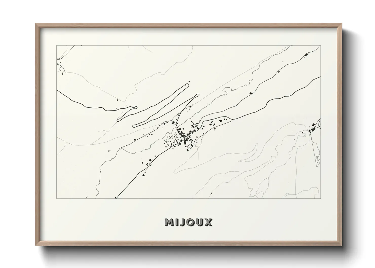 Une affiche de carte sur Mijoux