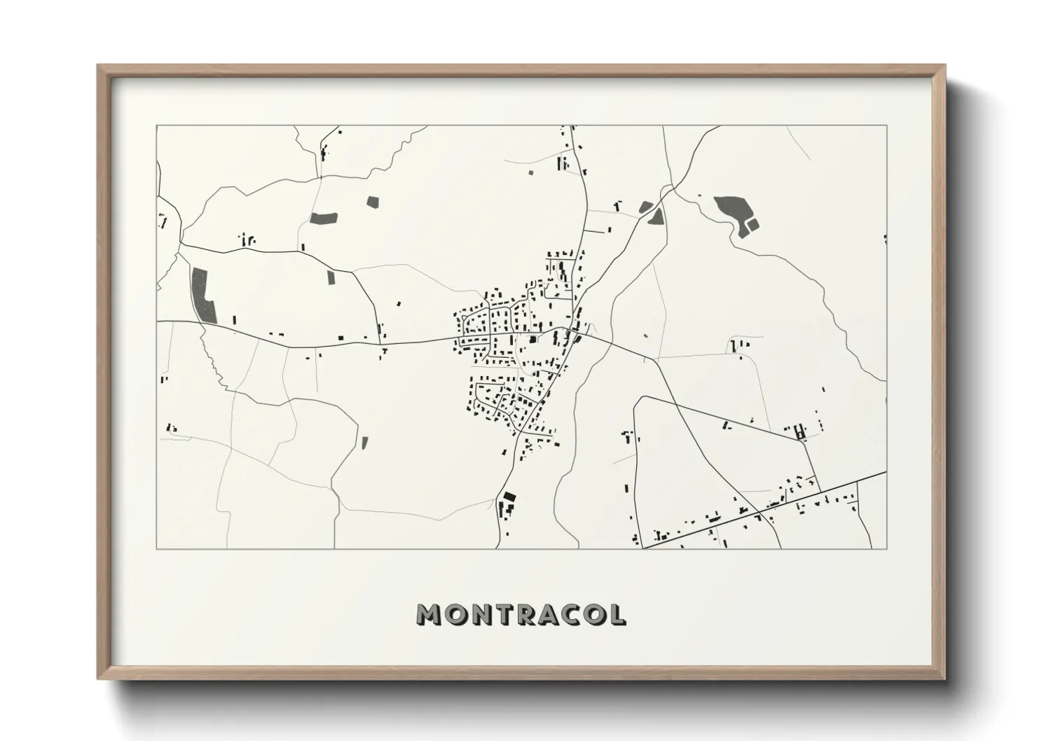 Une affiche de carte sur Montracol