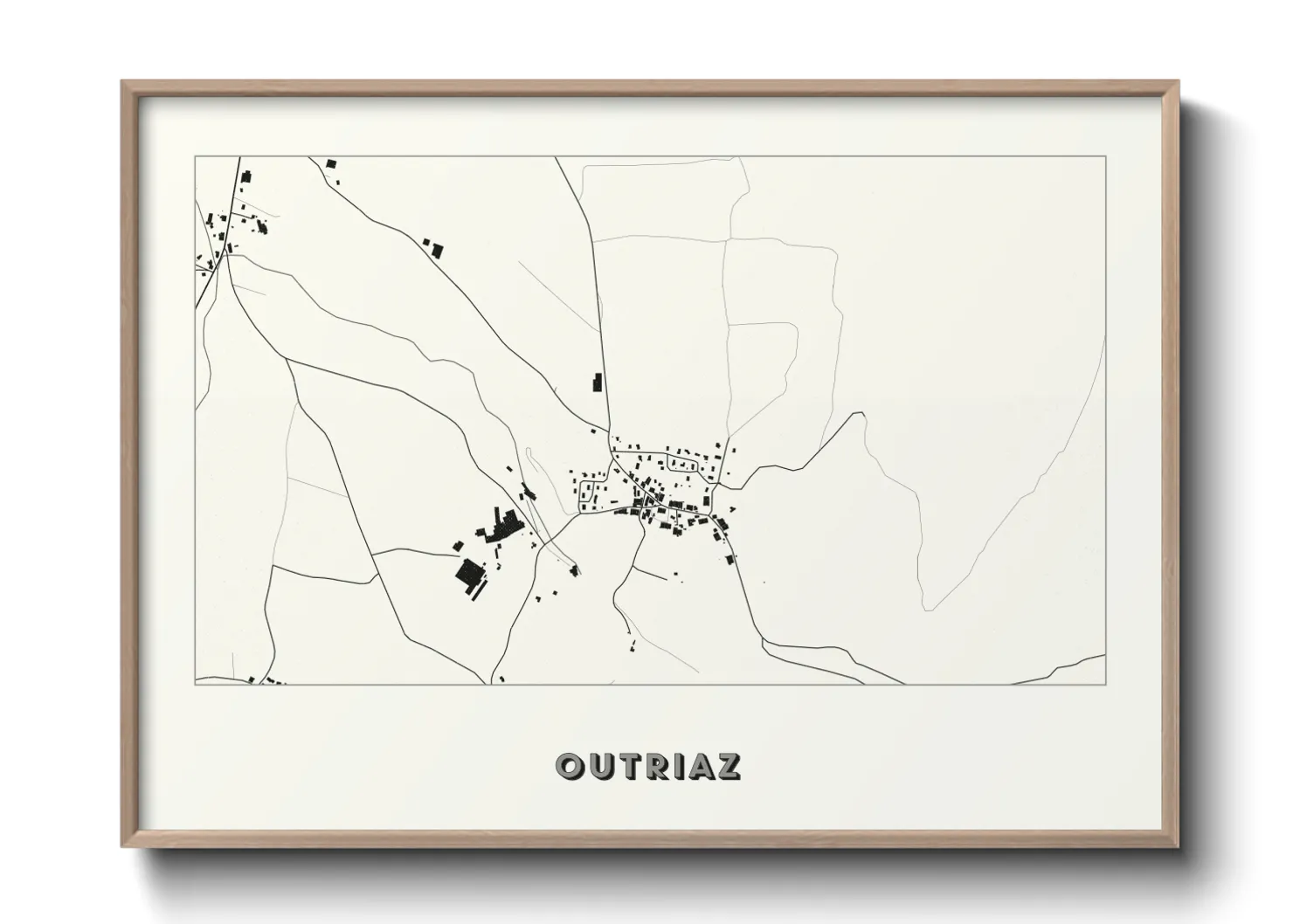 Une affiche de carte sur Outriaz