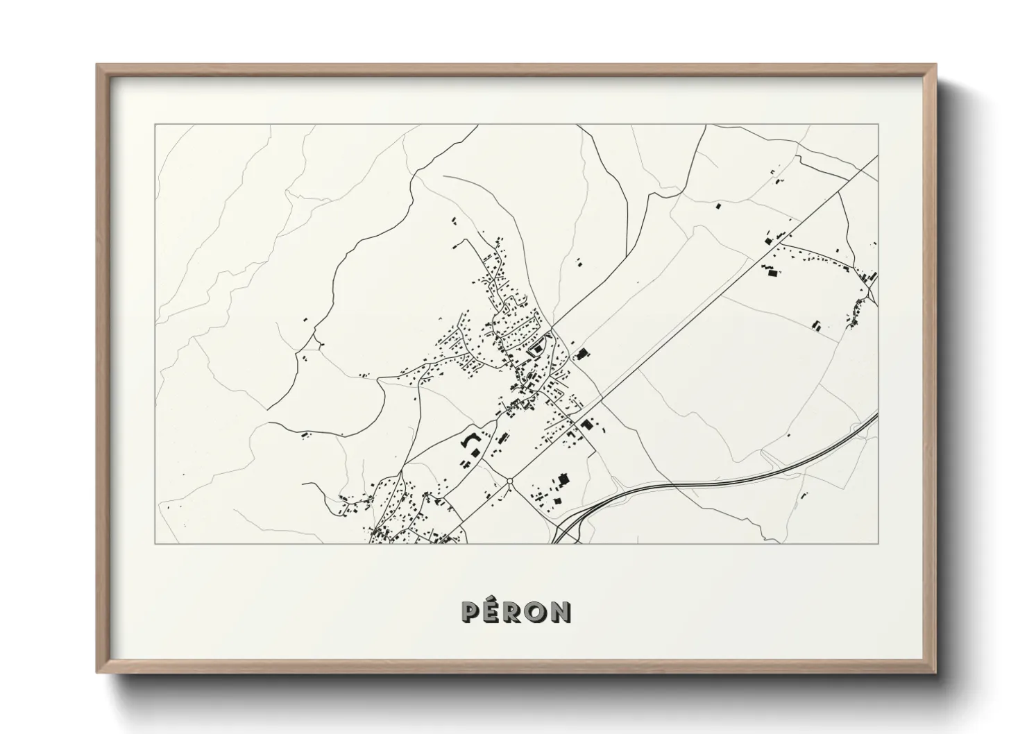 Une affiche de carte sur Péron