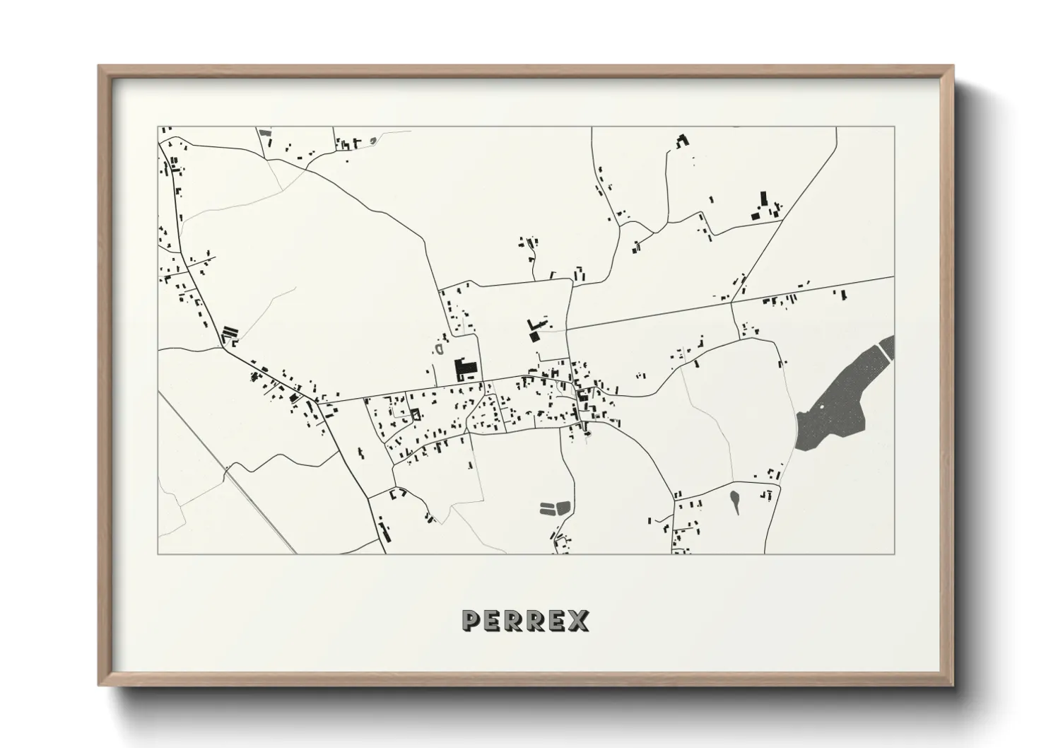 Une affiche de carte sur Perrex