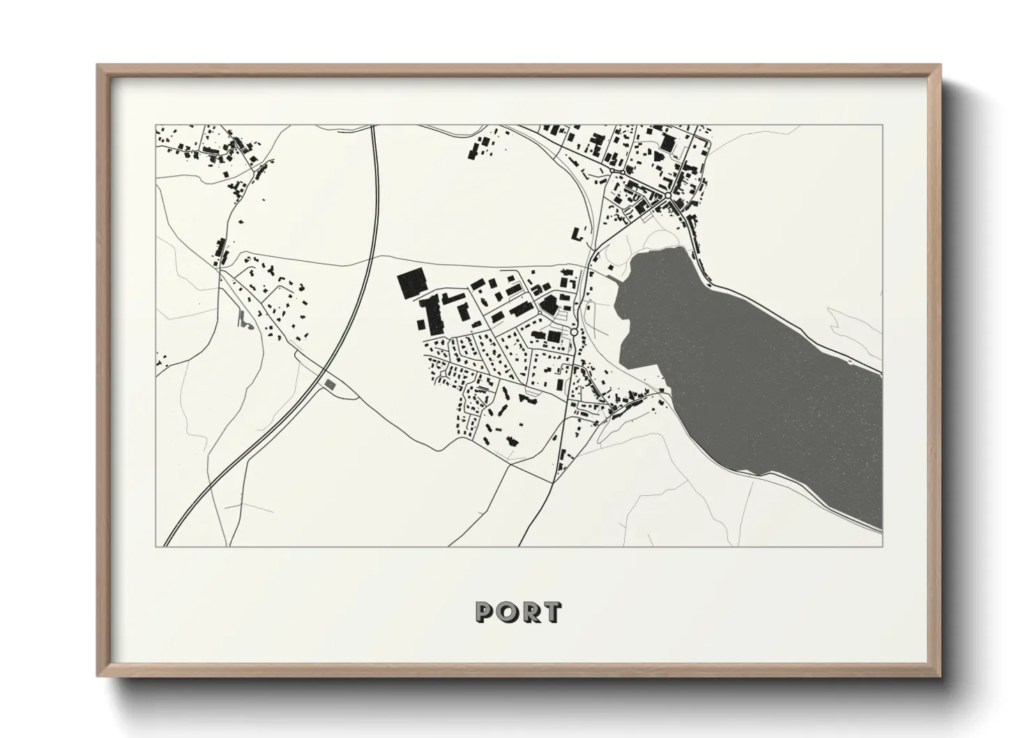Une affiche de carte sur Port