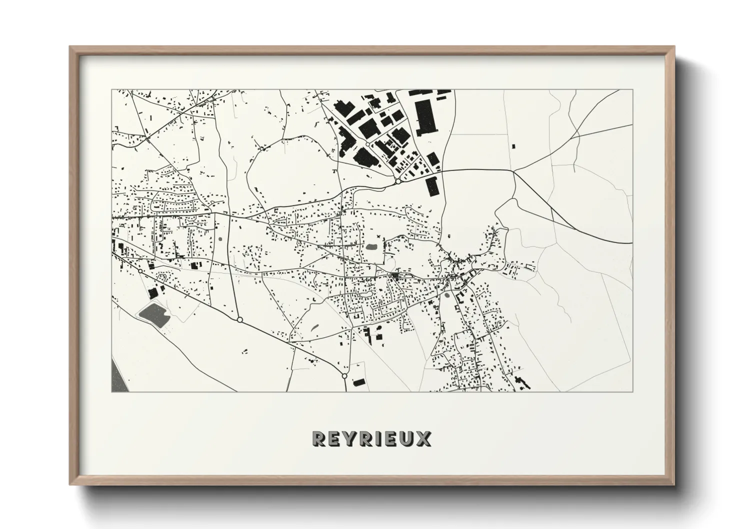 Une affiche de carte sur Reyrieux