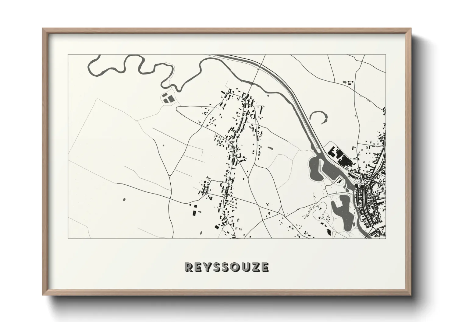 Une affiche de carte sur Reyssouze