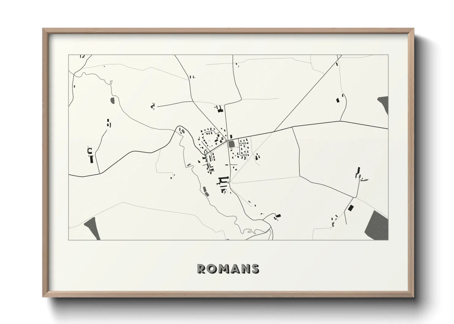 Une affiche de carte sur Romans