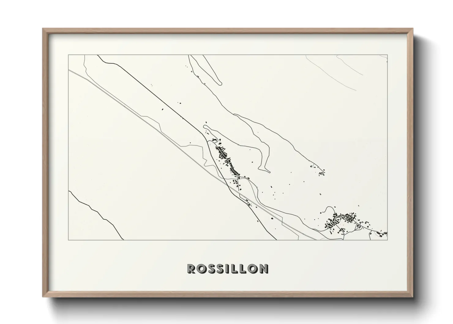 Une affiche de carte sur Rossillon