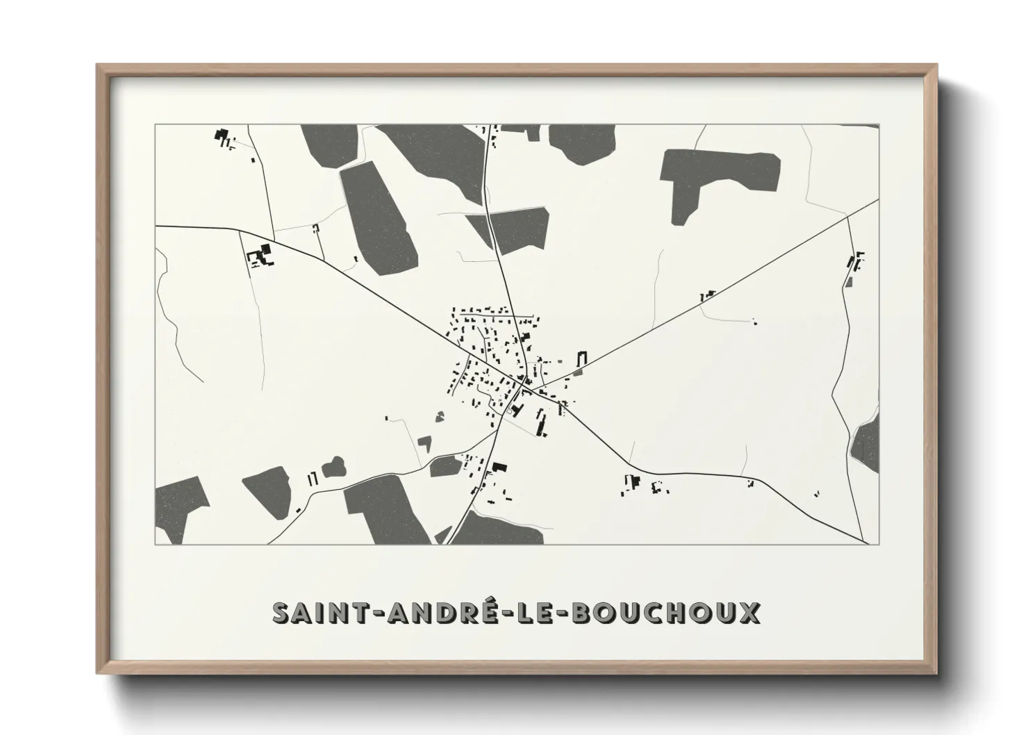 Une affiche de carte sur Saint-André-le-Bouchoux