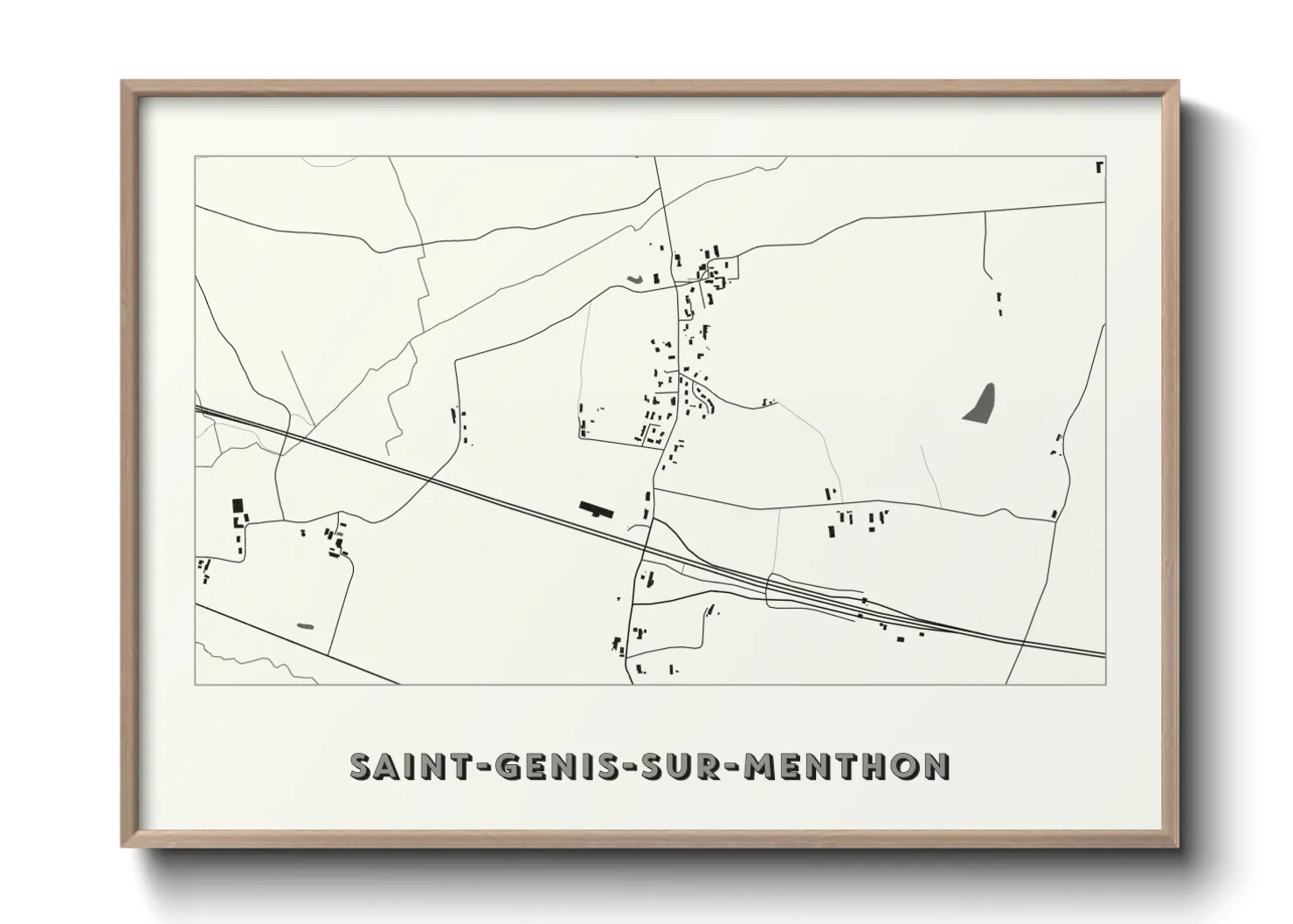Une affiche de carte sur Saint-Genis-sur-Menthon