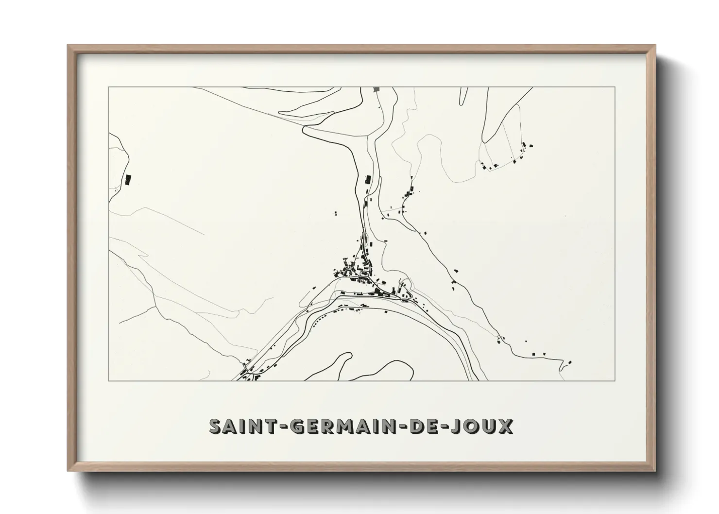 Une affiche de carte sur Saint-Germain-de-Joux