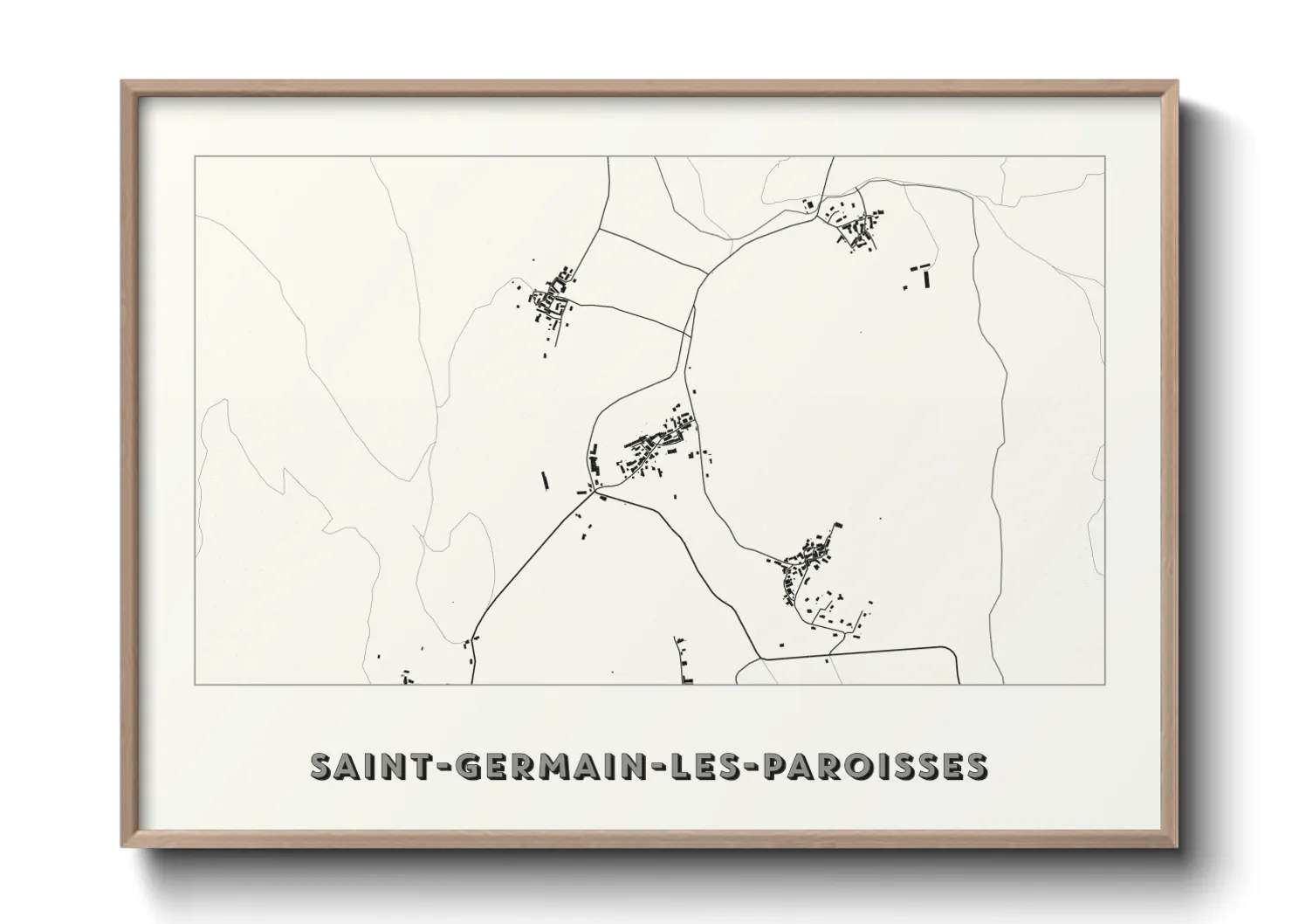 Une affiche de carte sur Saint-Germain-les-Paroisses