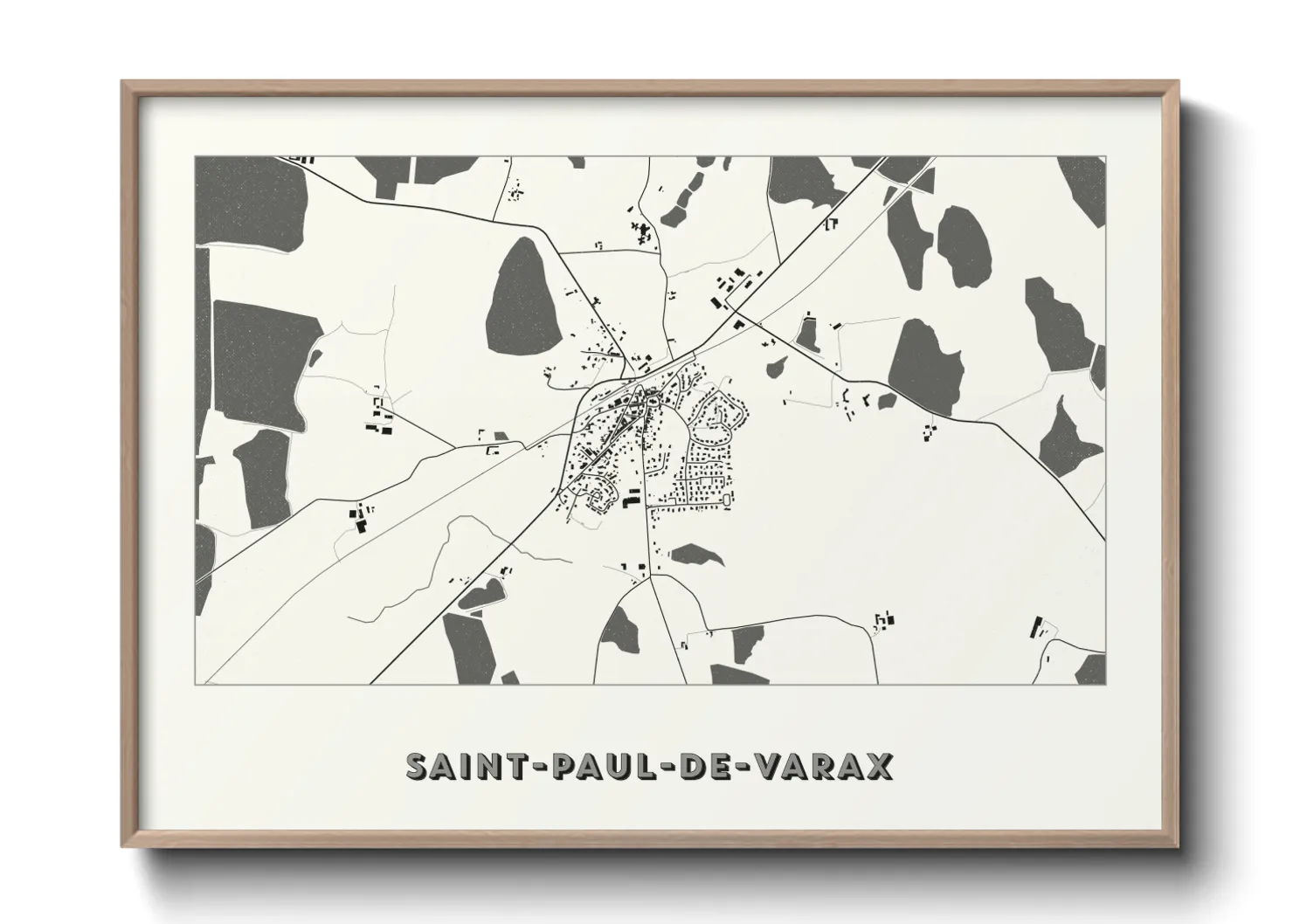 Une affiche de carte sur Saint-Paul-de-Varax