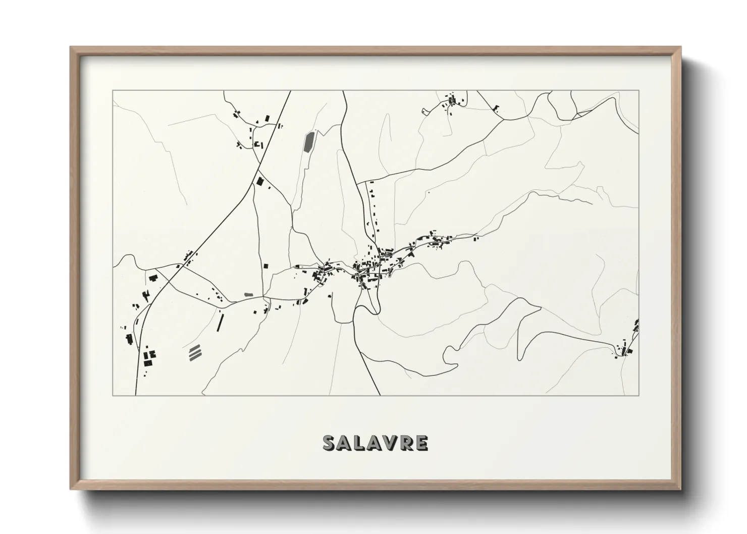 Une affiche de carte sur Salavre