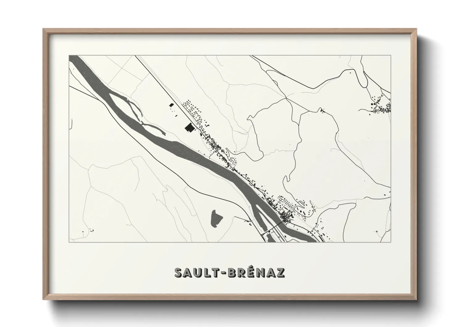 Une affiche de carte sur Sault-Brénaz