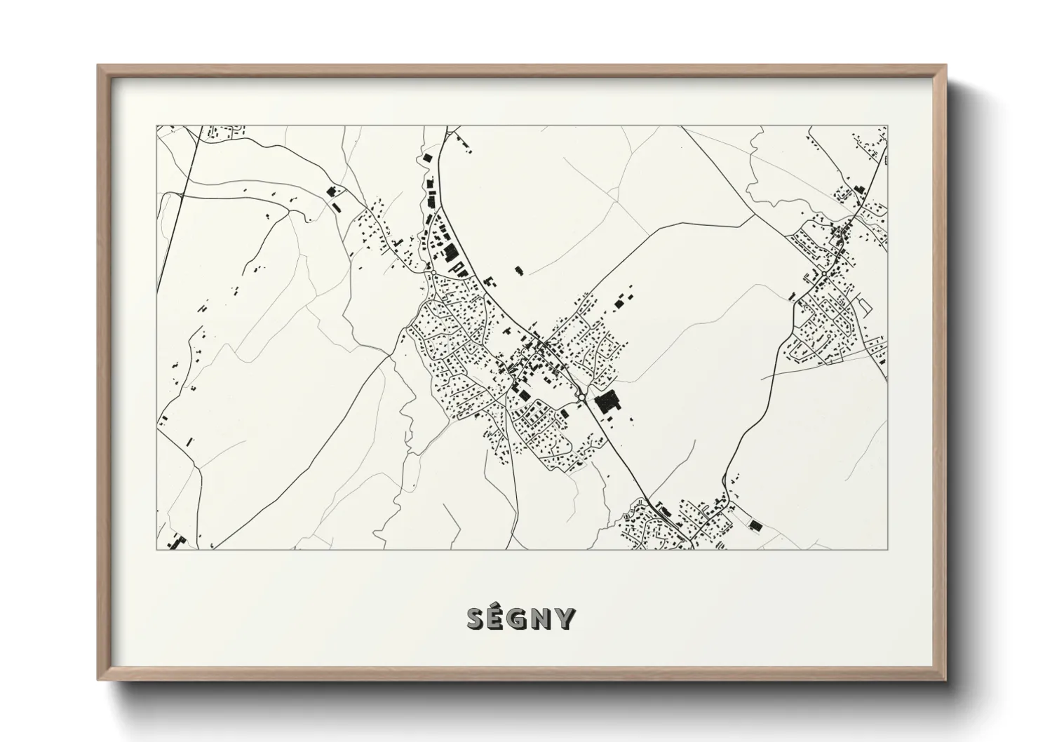 Une affiche de carte sur Ségny