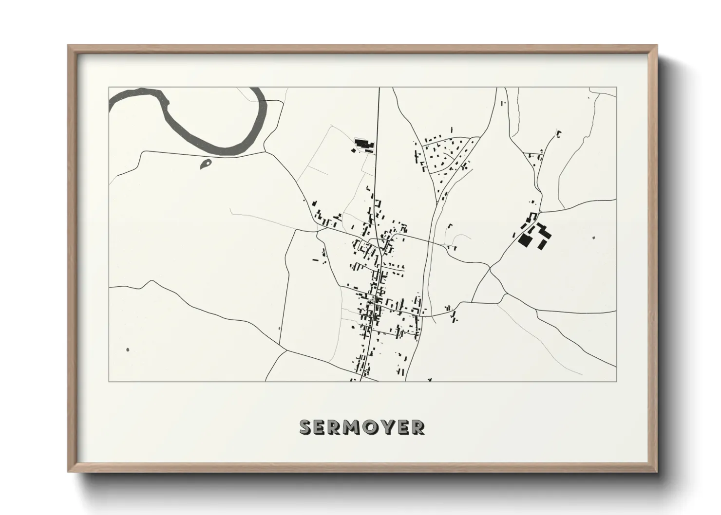 Une affiche de carte sur Sermoyer