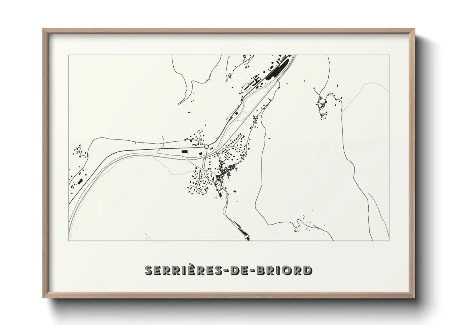 Une affiche de carte sur Serrières-de-Briord