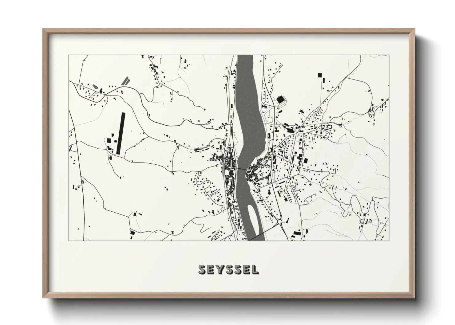 Une affiche de carte sur Seyssel