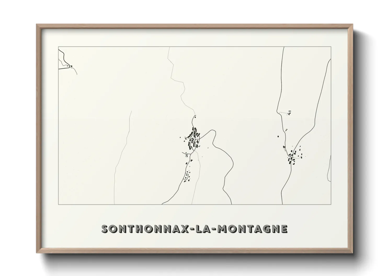 Une affiche de carte sur Sonthonnax-la-Montagne