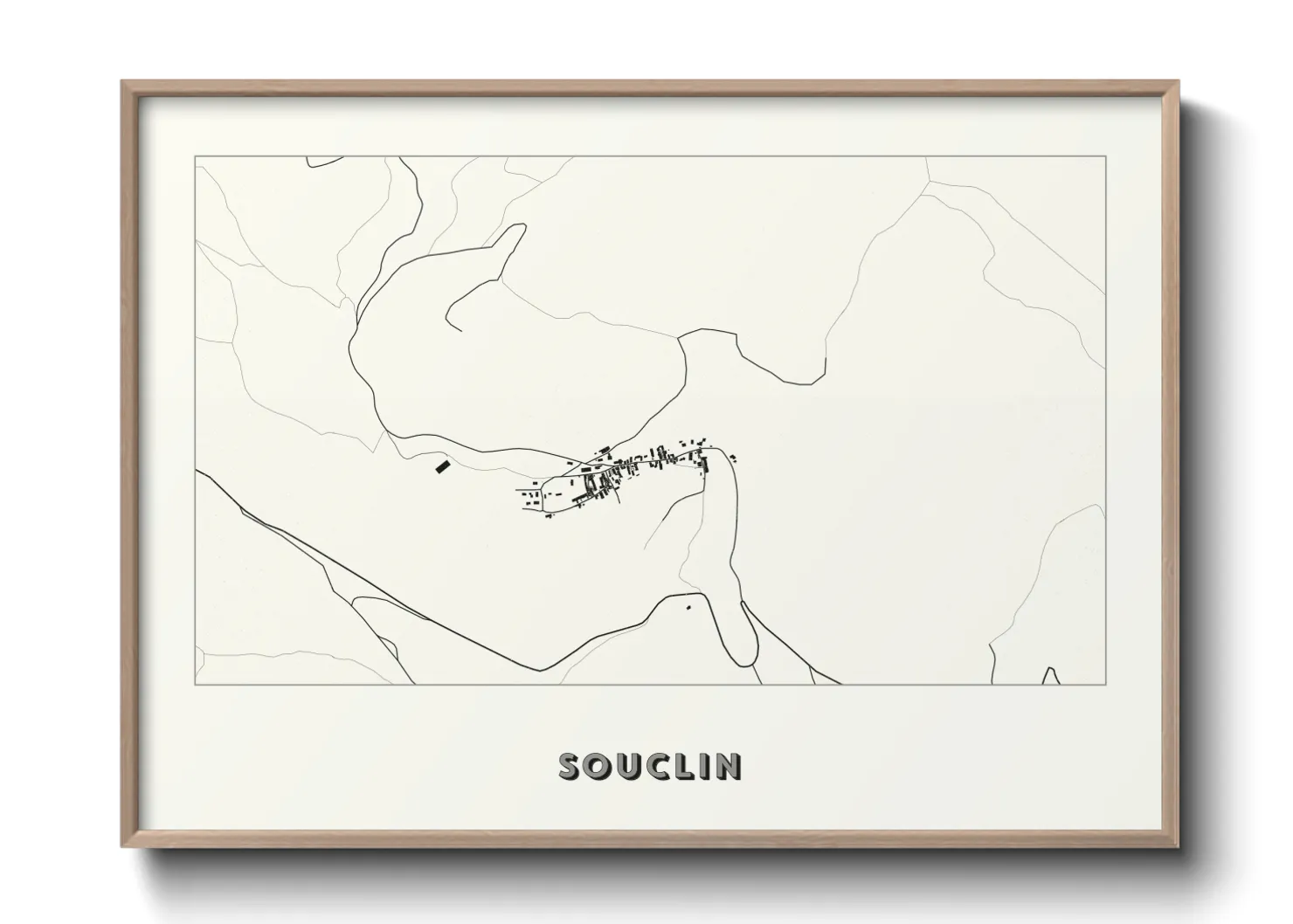 Une affiche de carte sur Souclin