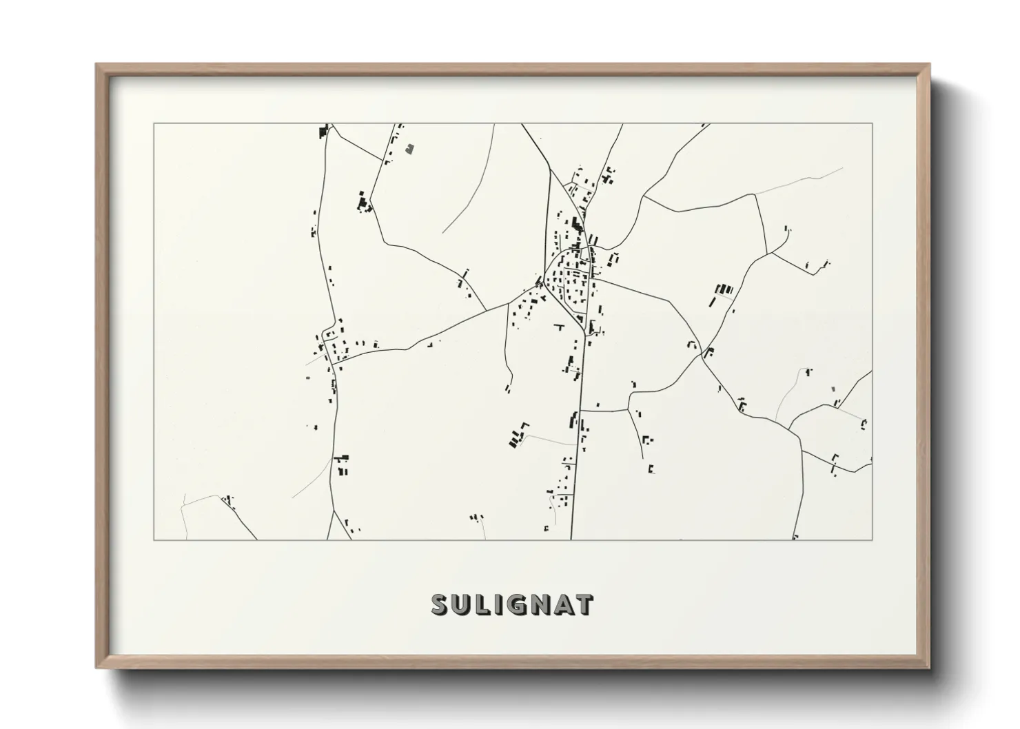 Une affiche de carte sur Sulignat