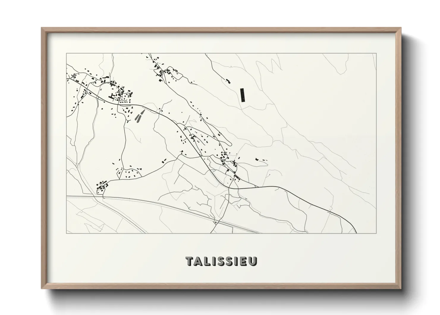 Une affiche de carte sur Talissieu