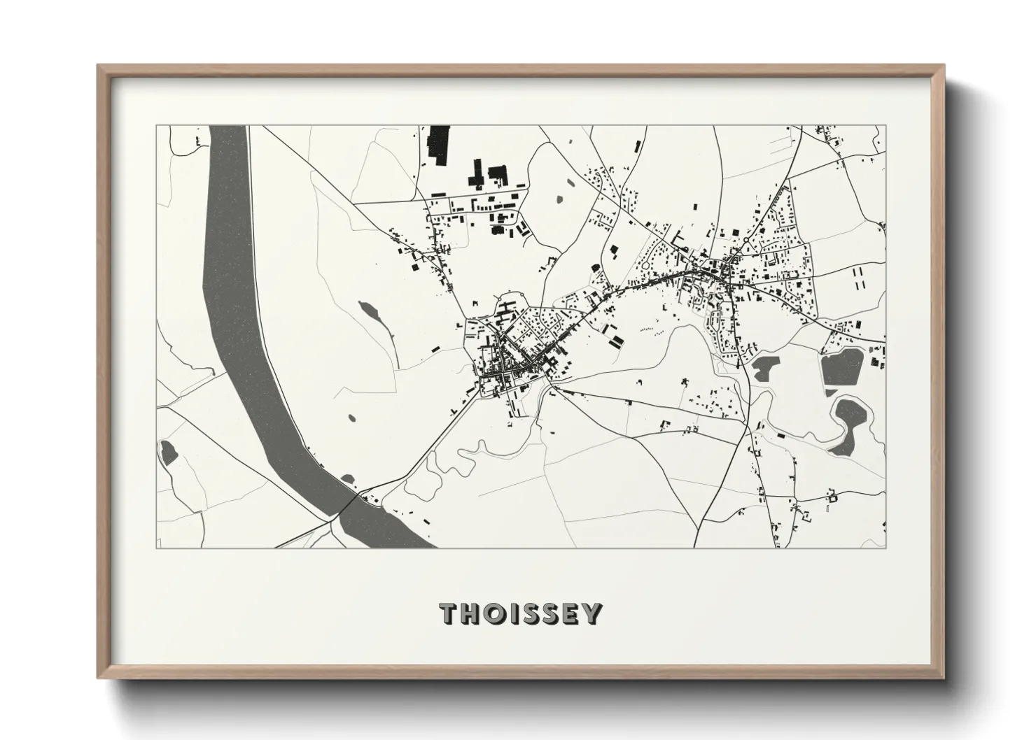 Une affiche de carte sur Thoissey