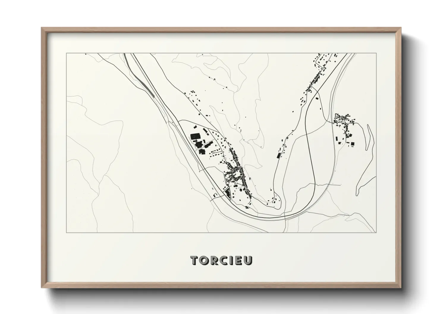 Une affiche de carte sur Torcieu