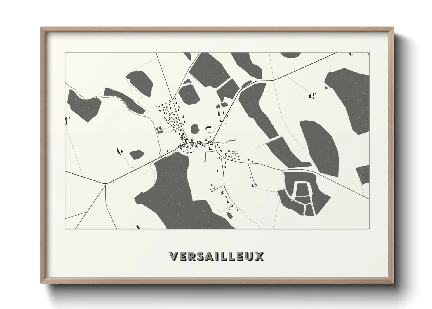 Une affiche de carte sur Versailleux