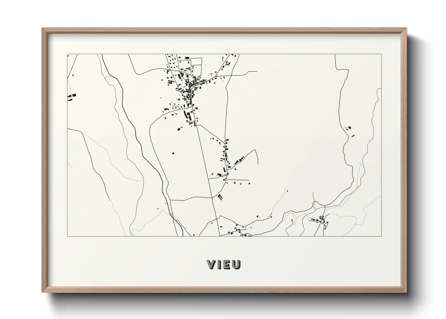 Une affiche de carte sur Vieu