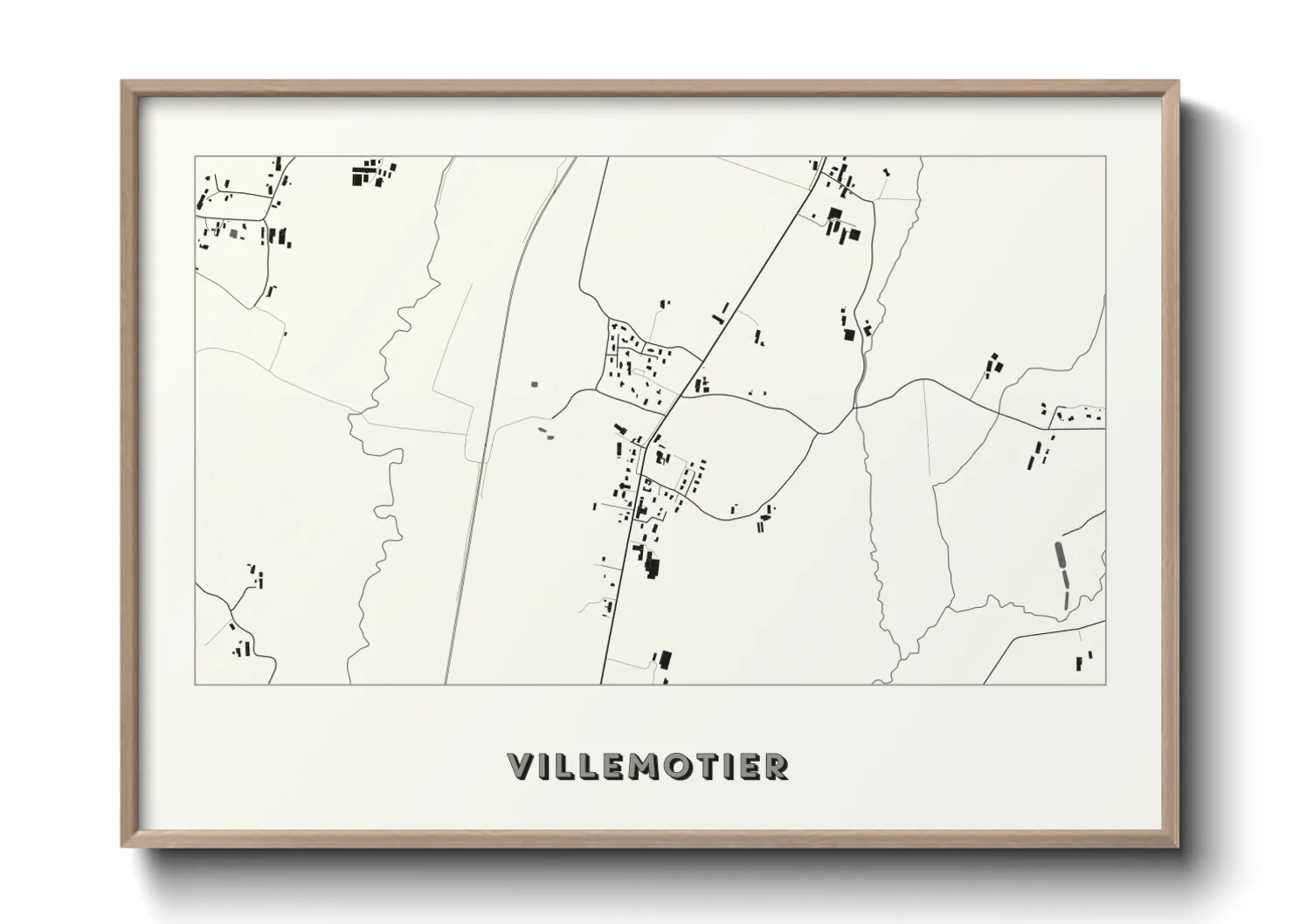 Une affiche de carte sur Villemotier