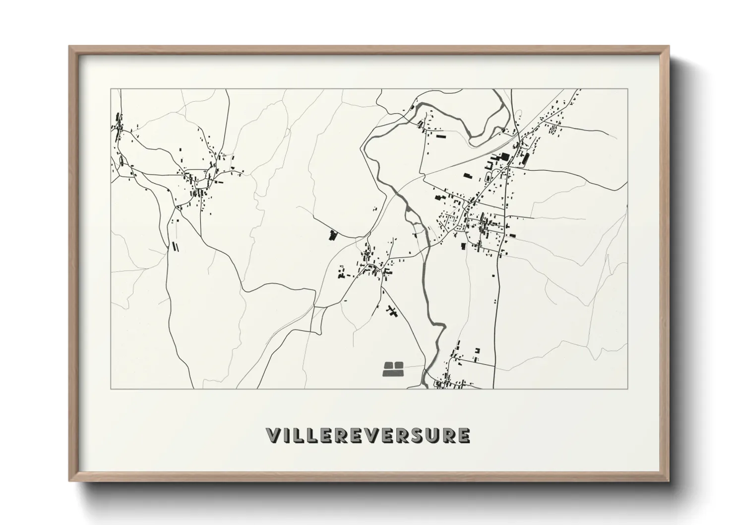 Une affiche de carte sur Villereversure