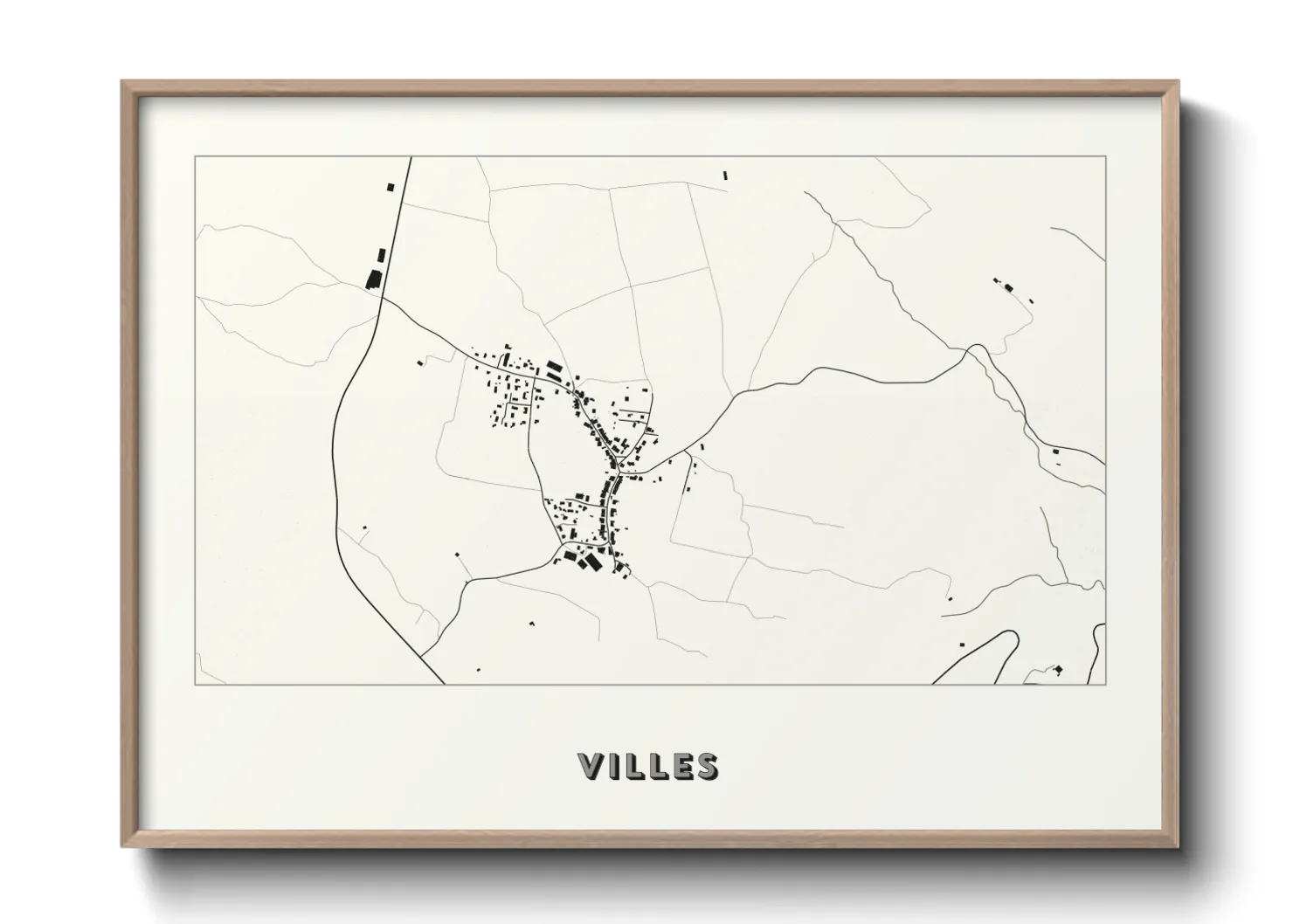 Une affiche de carte sur Villes
