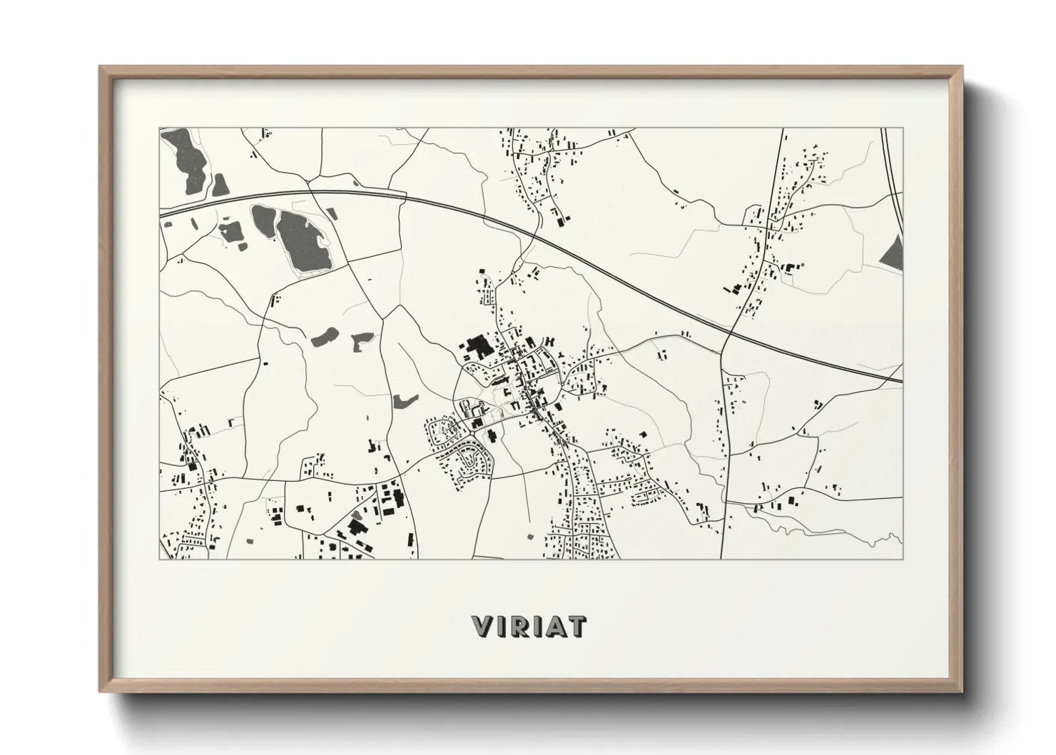 Une affiche de carte sur Viriat