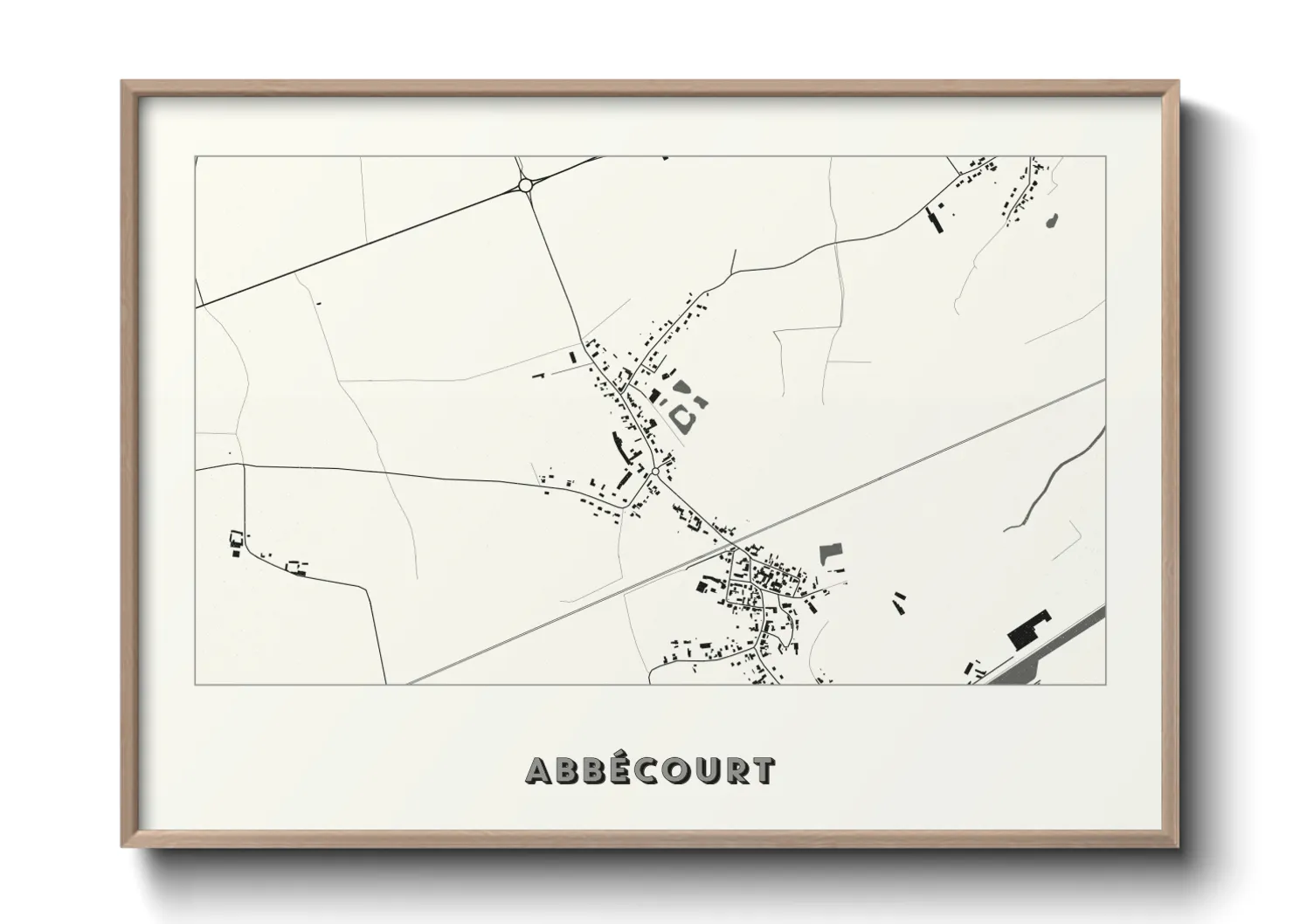 Une affiche de carte sur Abbécourt