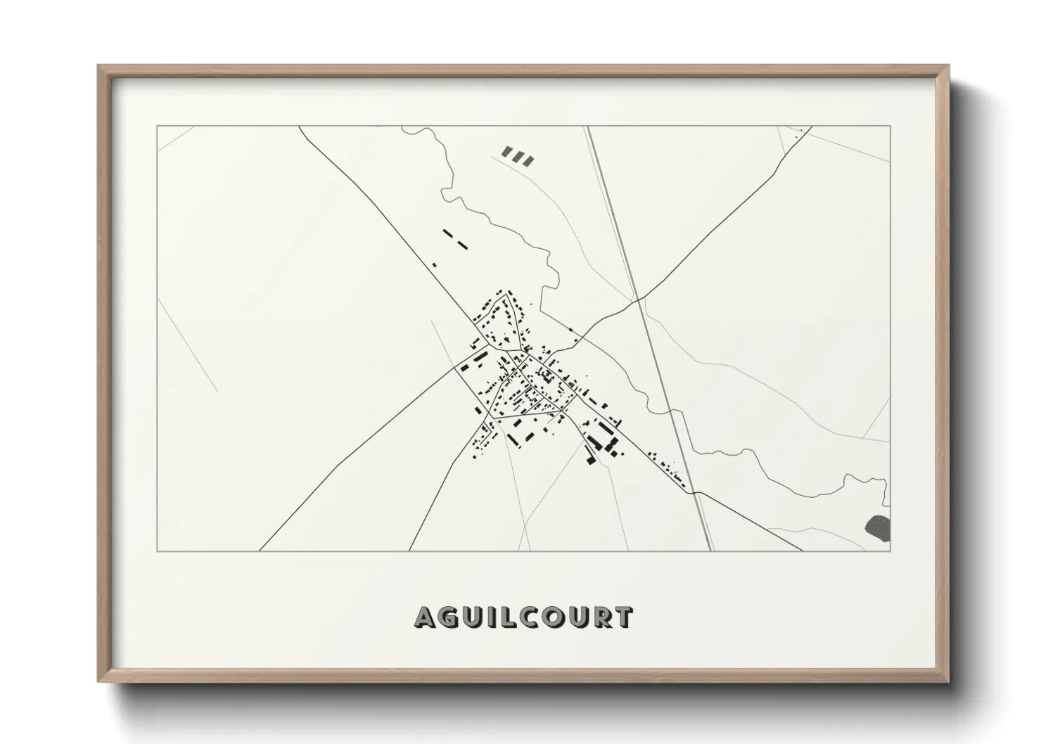 Une affiche de carte sur Aguilcourt