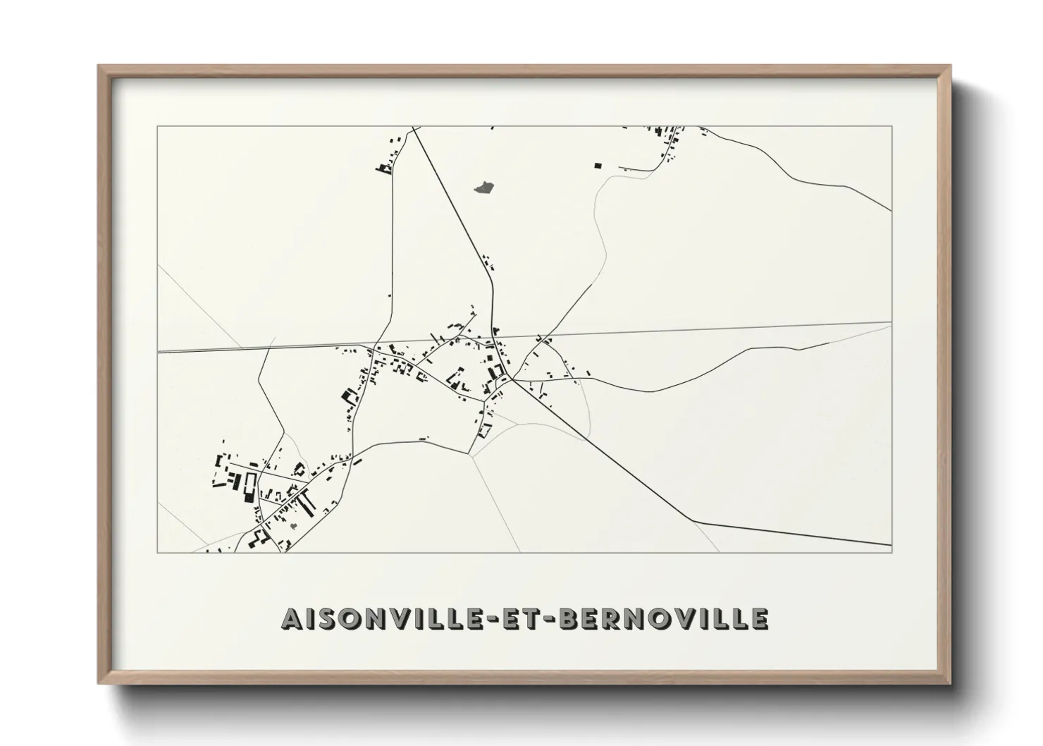 Une affiche de carte sur Aisonville-et-Bernoville