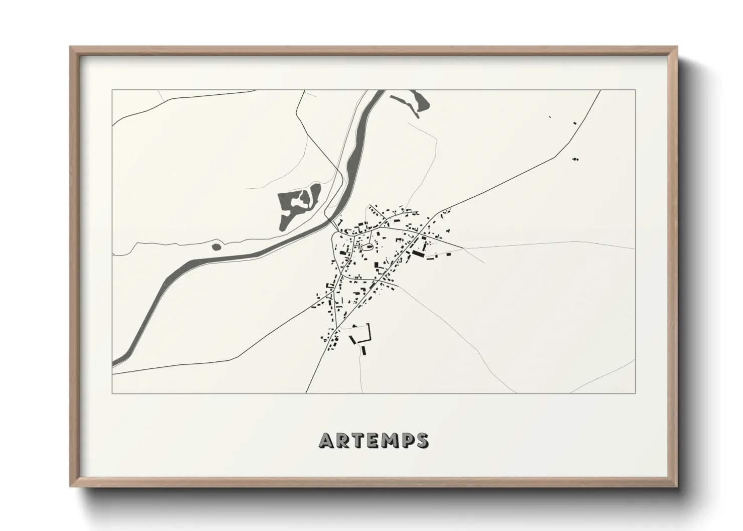 Une affiche de carte sur Artemps