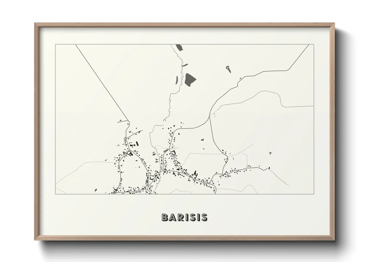 Une affiche de carte sur Barisis