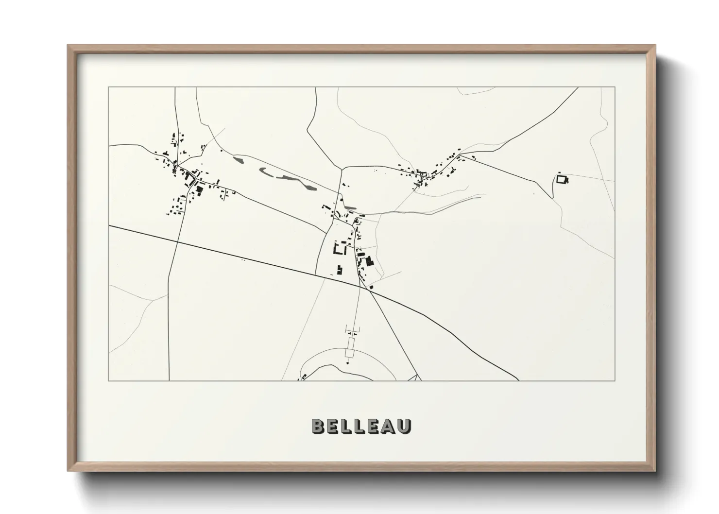 Une affiche de carte sur Belleau