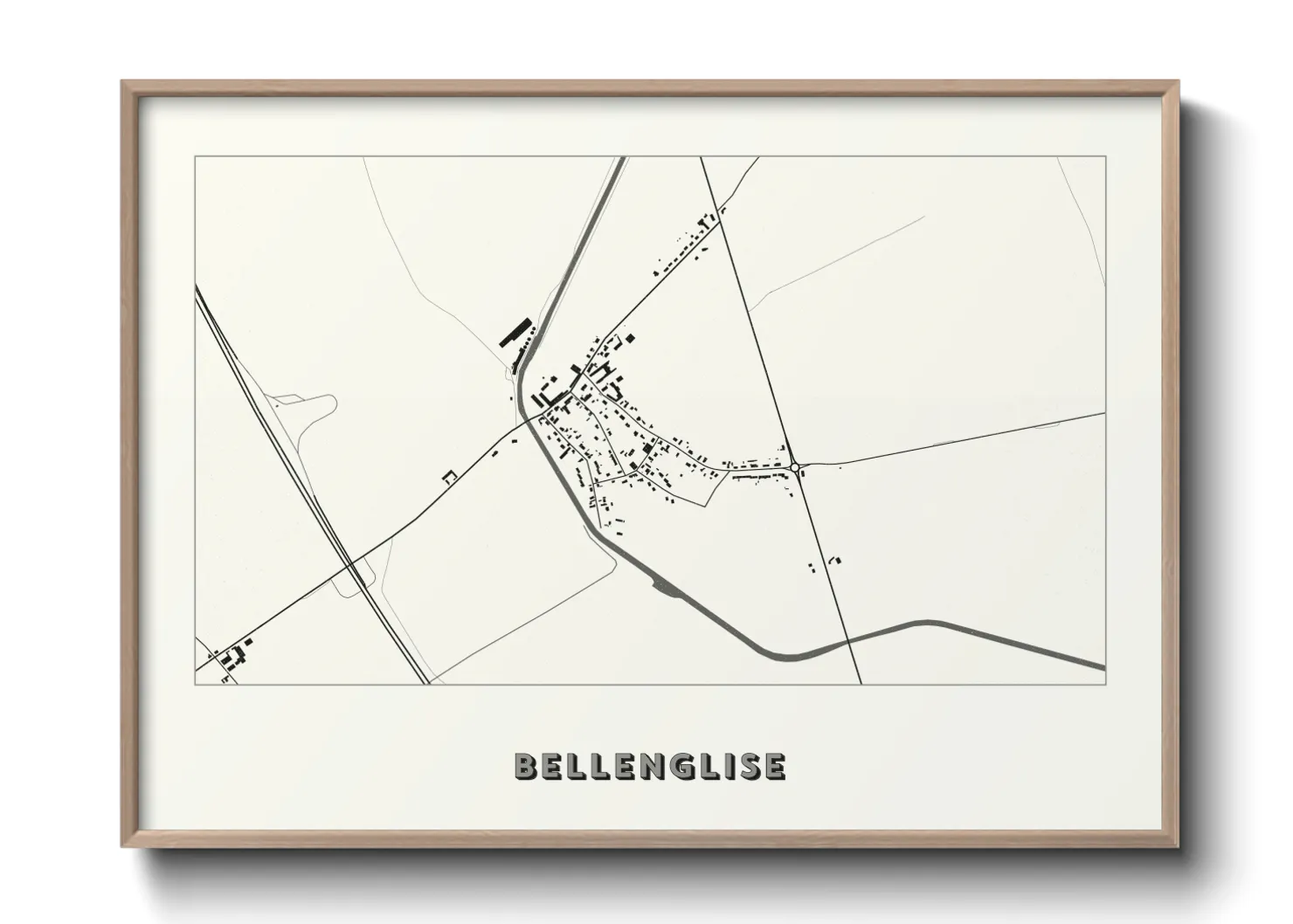 Une affiche de carte sur Bellenglise