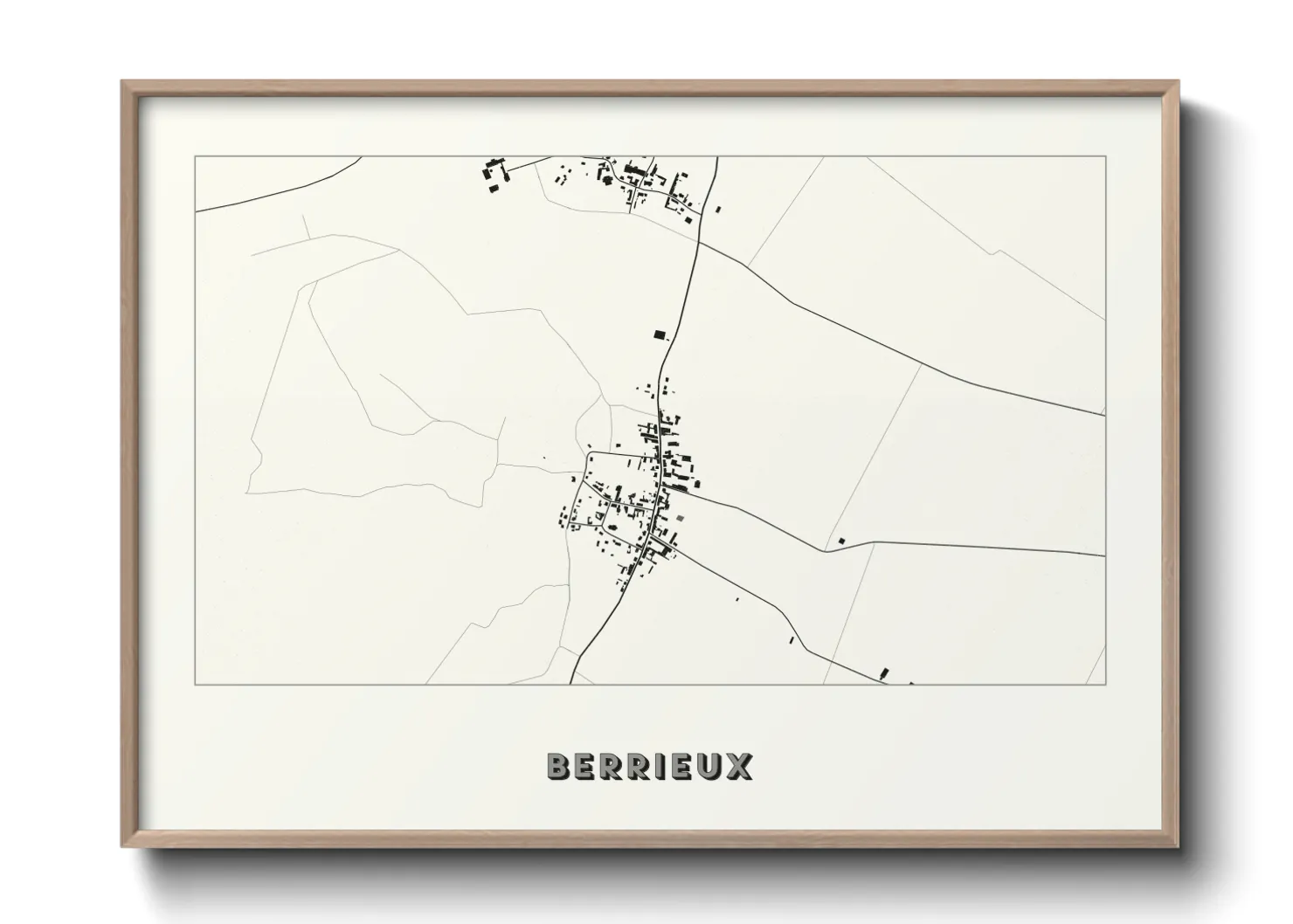 Une affiche de carte sur Berrieux
