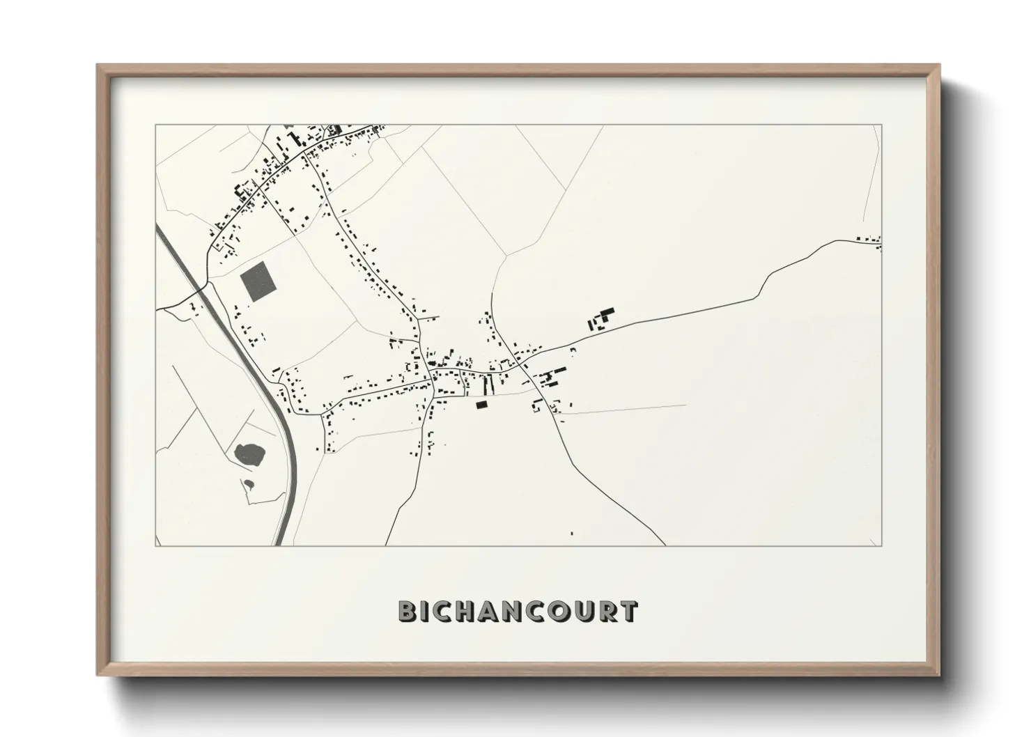 Une affiche de carte sur Bichancourt