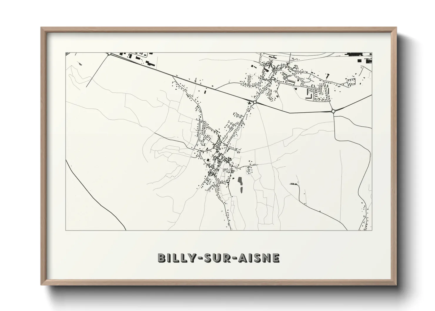 Une affiche de carte sur Billy-sur-Aisne