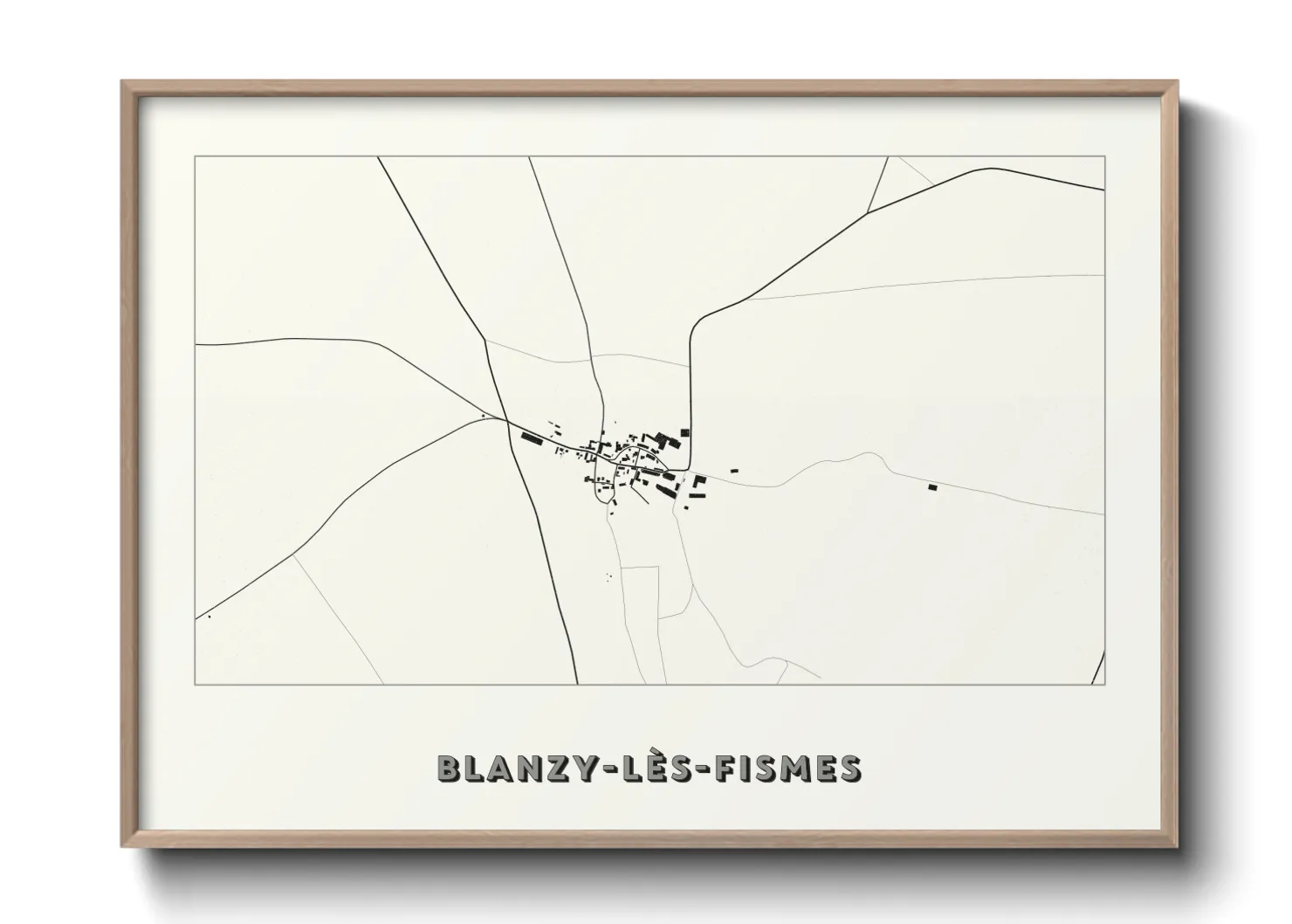 Une affiche de carte sur Blanzy-lès-Fismes