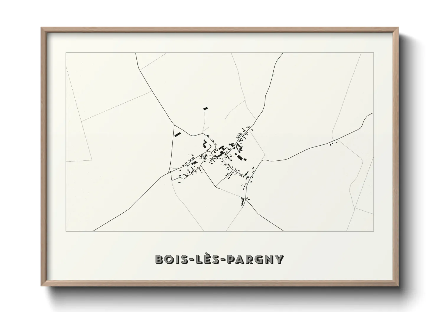 Une affiche de carte sur Bois-lès-Pargny