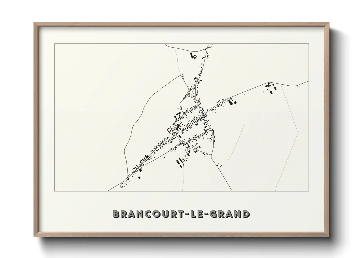Une affiche de carte sur Brancourt-le-Grand