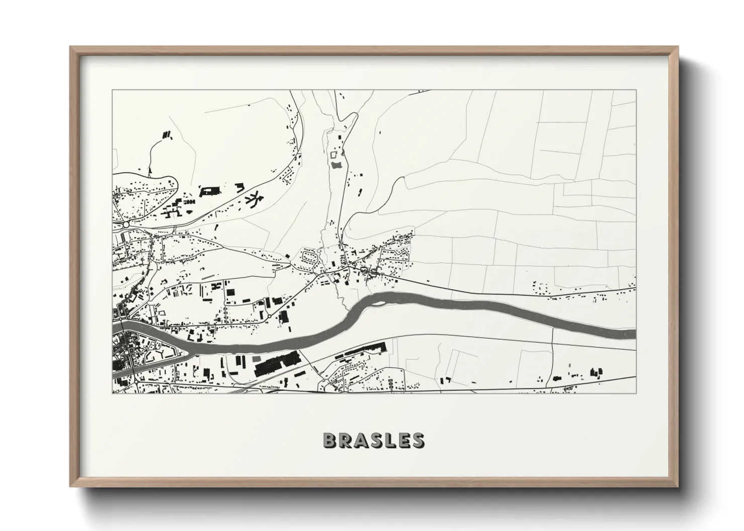 Une affiche de carte sur Brasles
