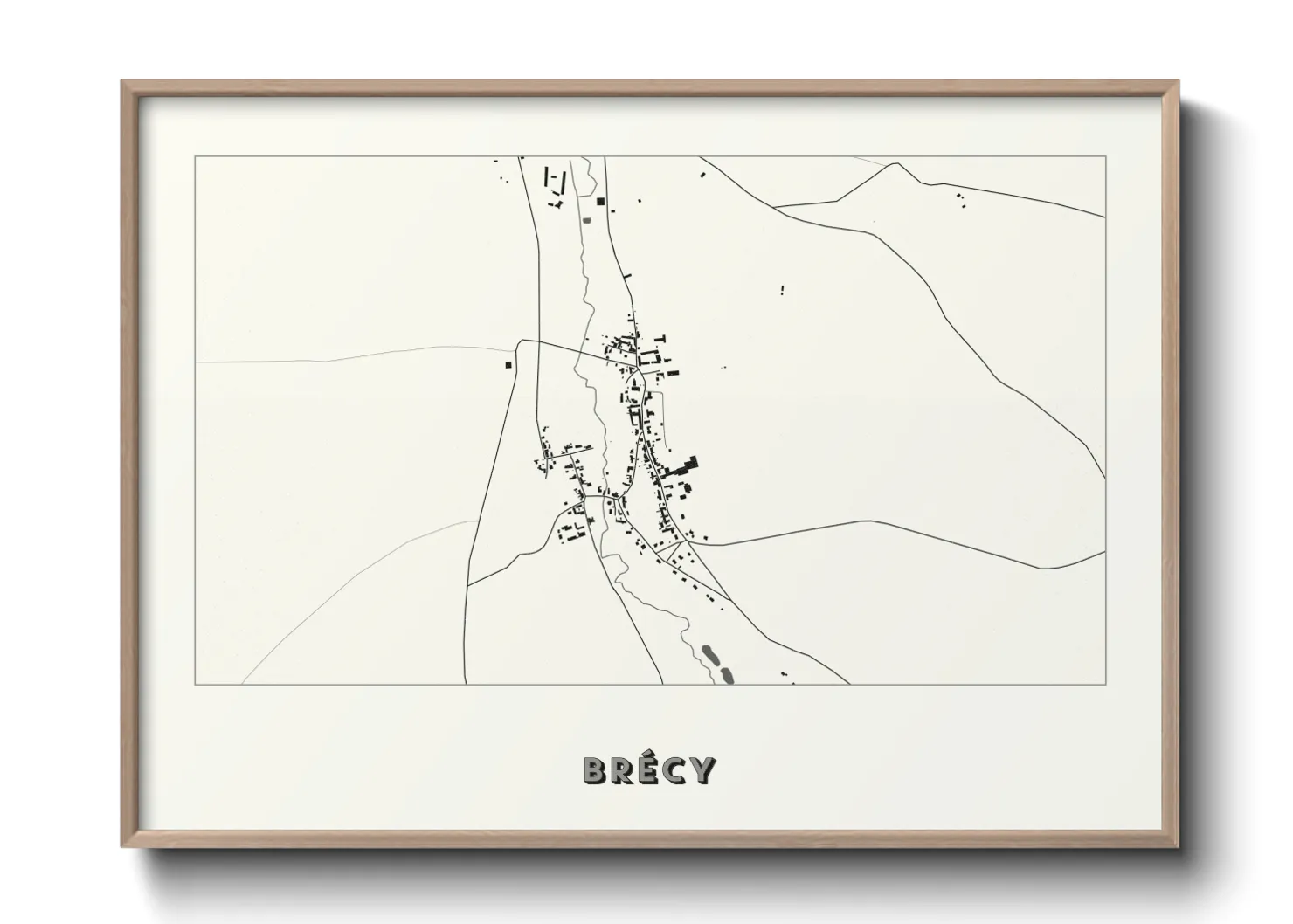 Une affiche de carte sur Brécy