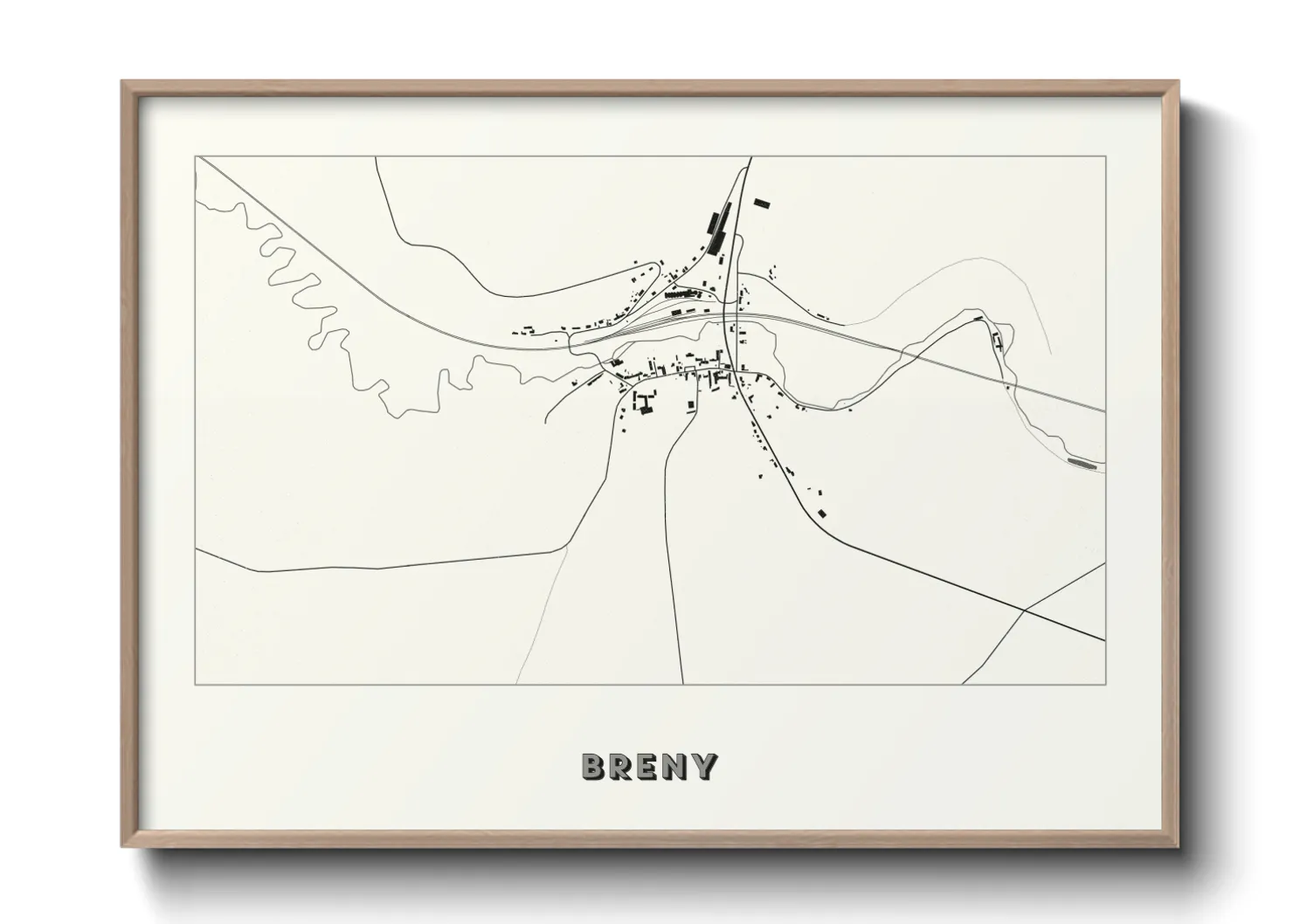Une affiche de carte sur Breny